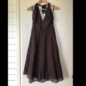 J.Crew brown SUMMER halter dress, size 6